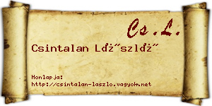 Csintalan László névjegykártya