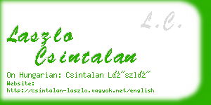 laszlo csintalan business card